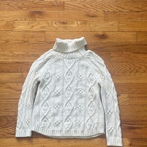 cupcakes & cashmere Ivory Cable Knit Sweater